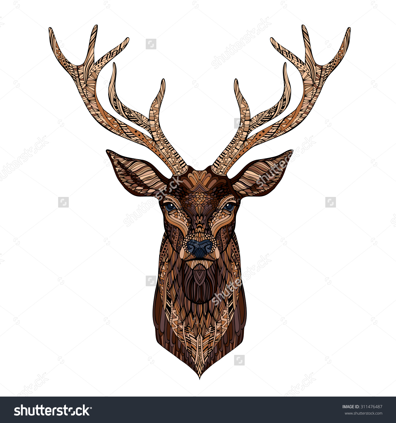 Elk Head Drawing at GetDrawings Free download