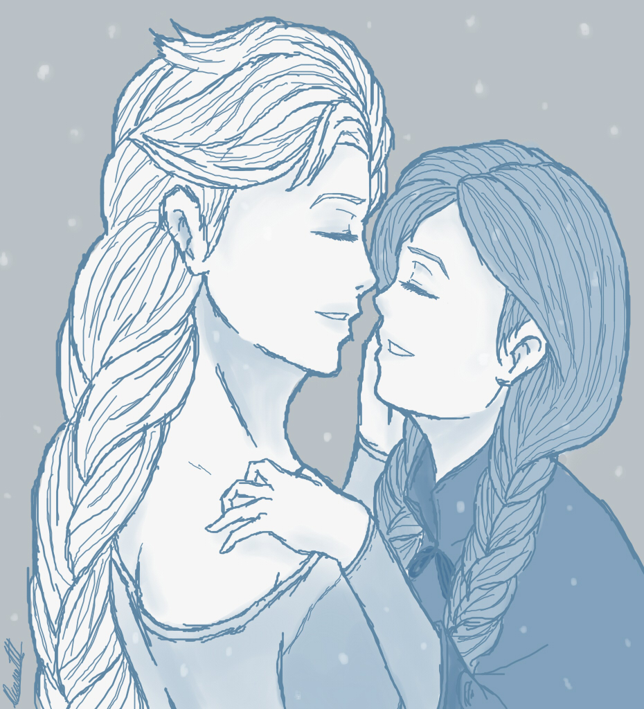 Elsa And Anna Drawing at GetDrawings Free download