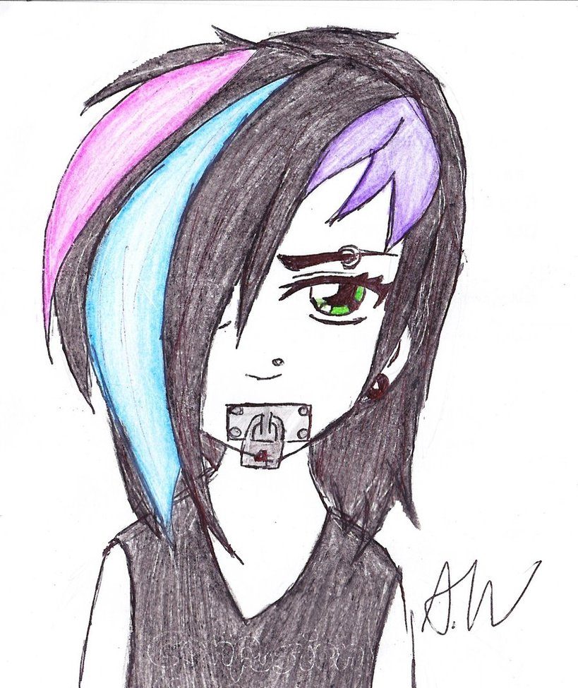 Emo Anime Drawing at GetDrawings Free download