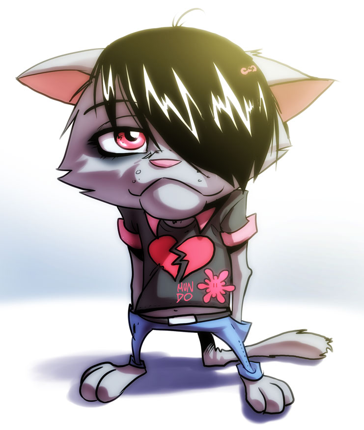 Emo Cat Drawing at GetDrawings Free download