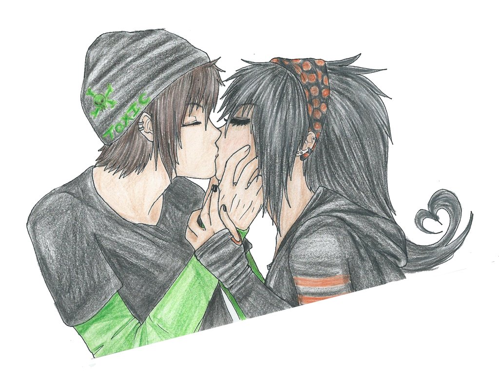 Emo Couples Drawing at GetDrawings Free download