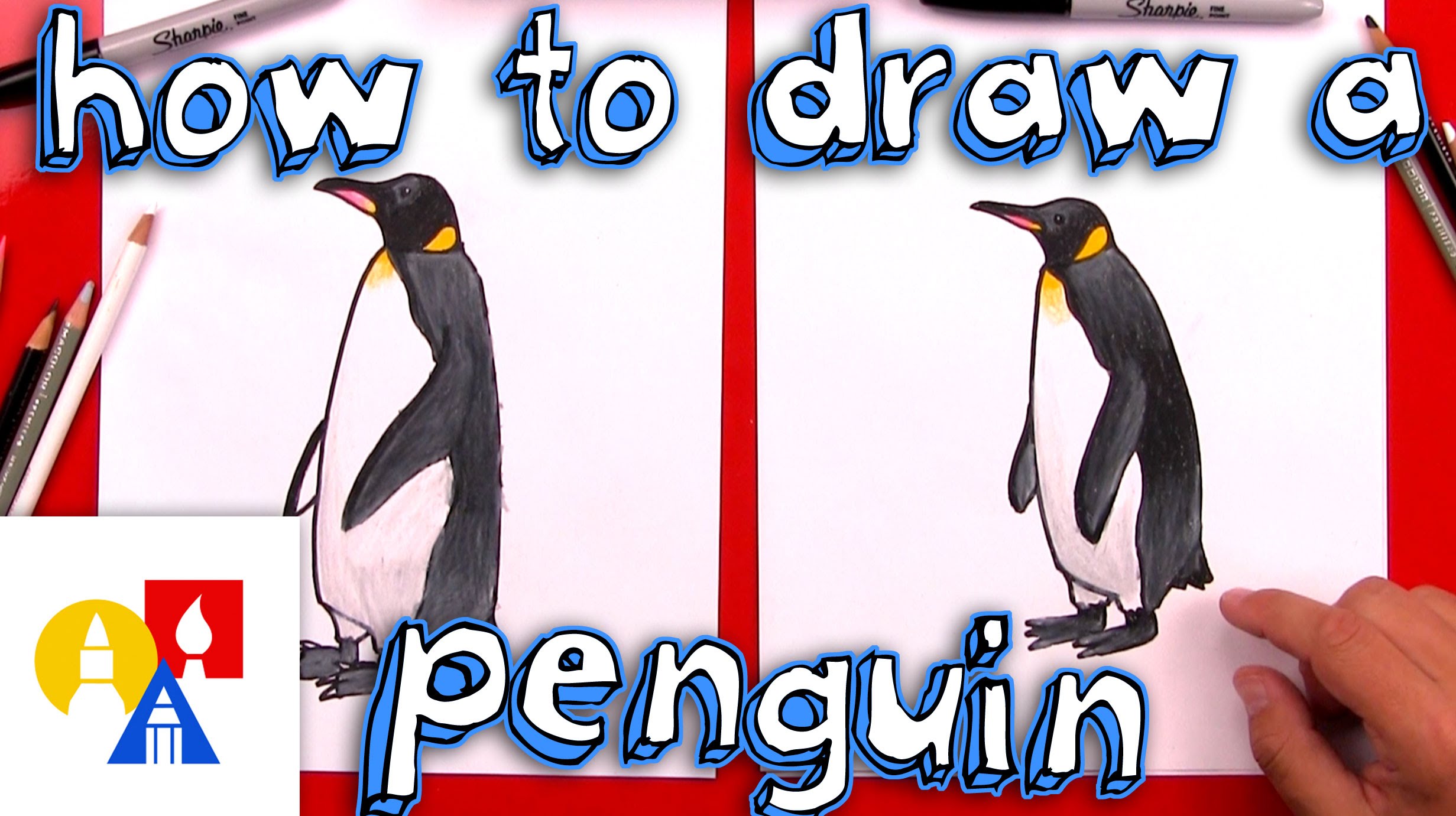 How to draw an emperor penguin