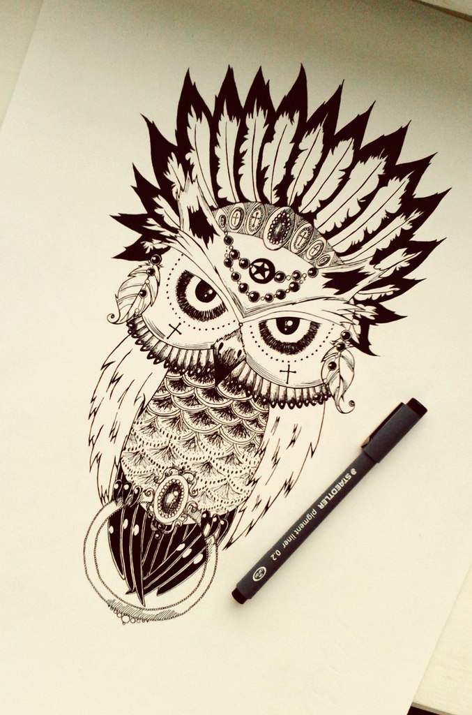 Evil Owl Drawing at GetDrawings Free download