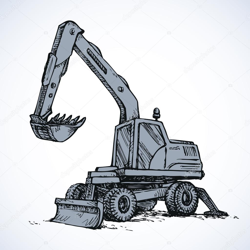 Excavator Drawing at GetDrawings Free download