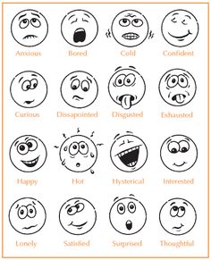 Emotions Face Chart For Adults