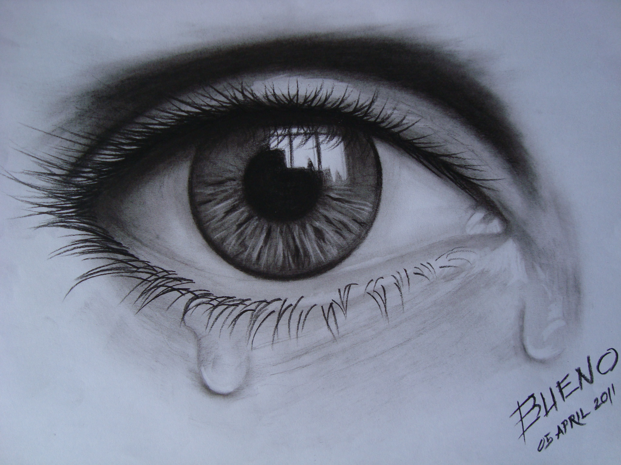 Pencil Drawings of Eyes With Tears