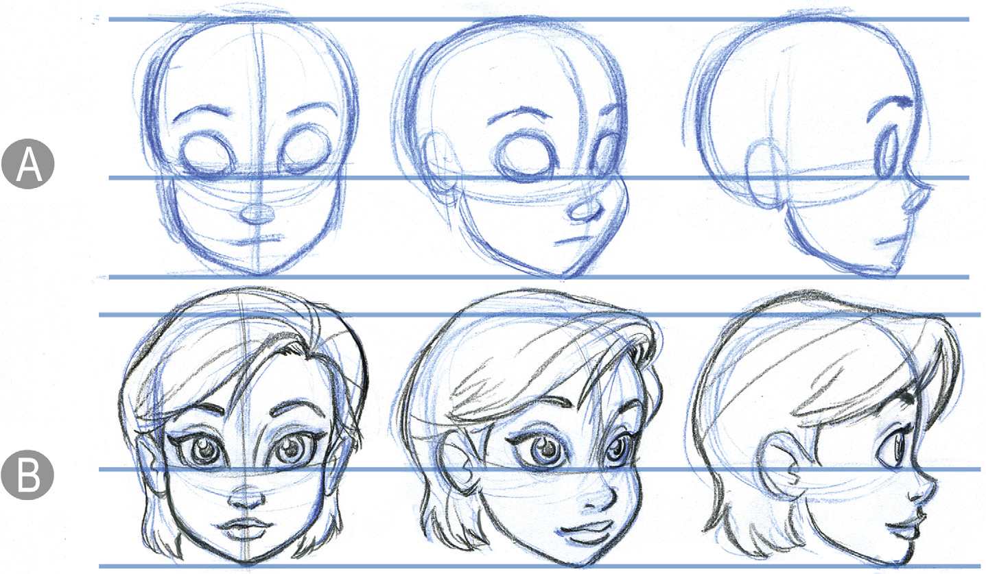 How To Draw Anime Faces Different Angles / Anime Heads At Different
