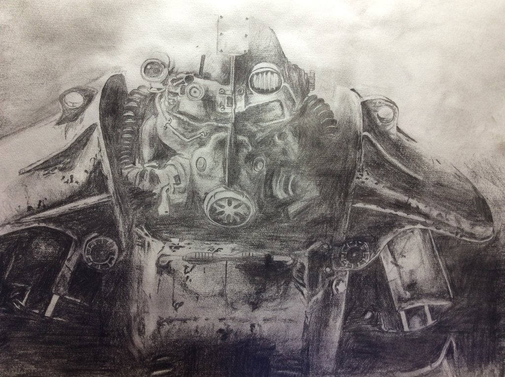 Fallout Power Armor Drawing at GetDrawings | Free download