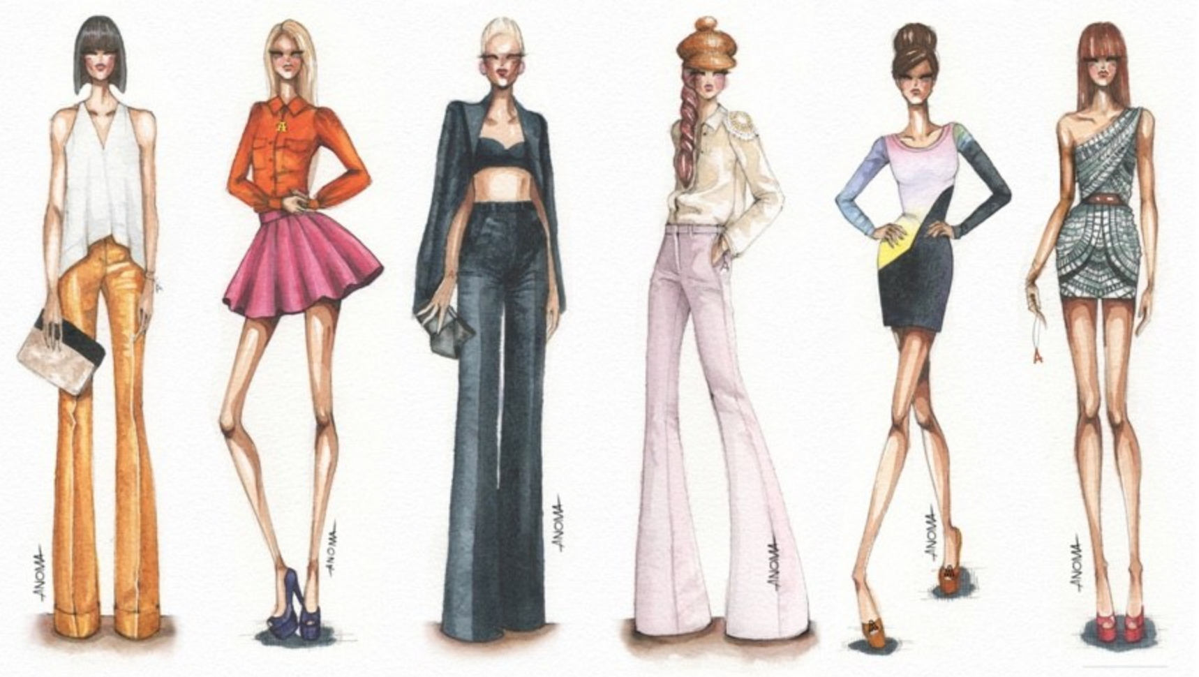 sketch fashion figures