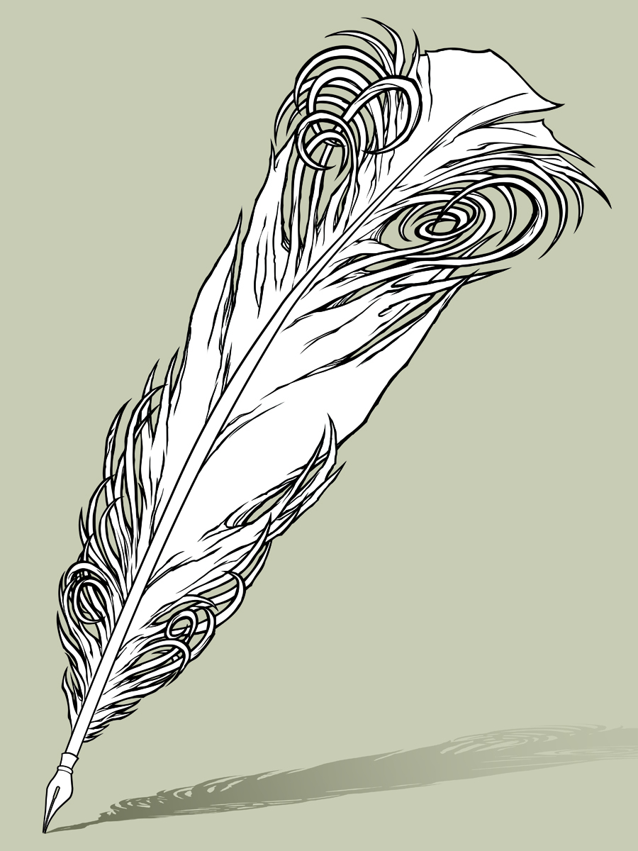 Feather Pen Drawing at GetDrawings | Free download