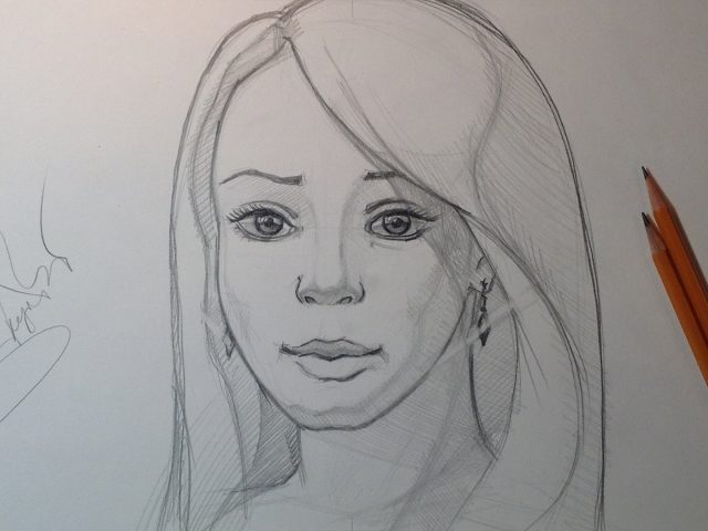 girl nose sketch