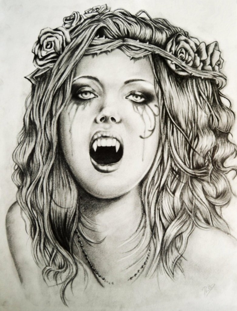 Female Vampire Drawing at GetDrawings | Free download