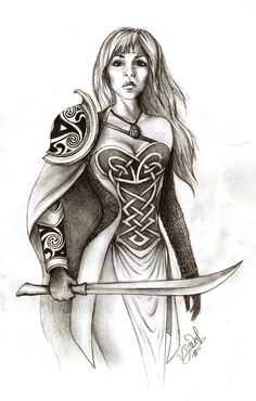 Female Warrior Drawing at GetDrawings | Free download