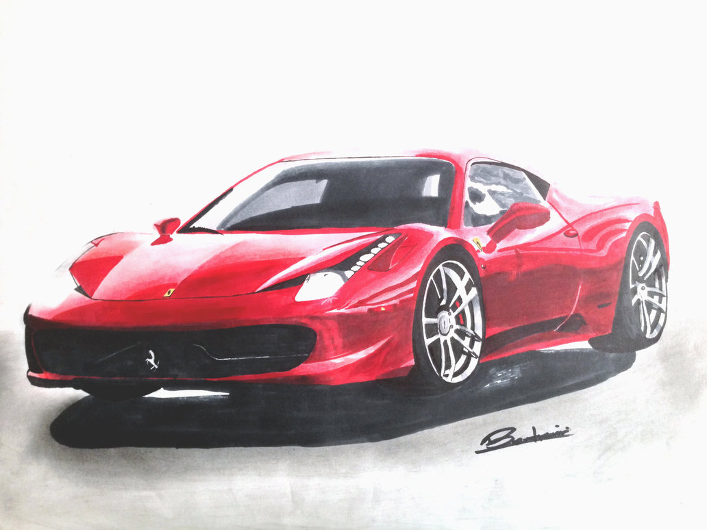 Ferrari 458 Drawing At Getdrawings Free Download