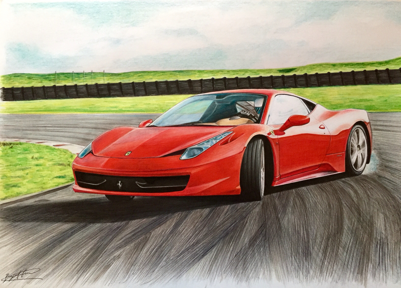  Ferrari Sketch Drawing for Beginner