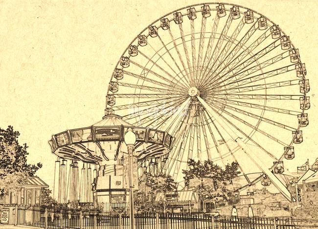 Ferris Wheel Drawing at GetDrawings | Free download