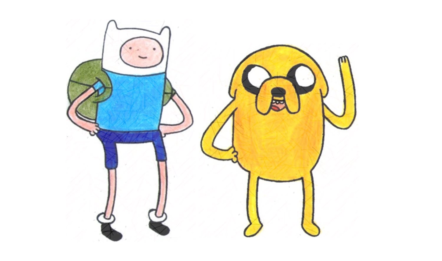 1500x886 How To Draw Finn And Jake From Adventure Time.