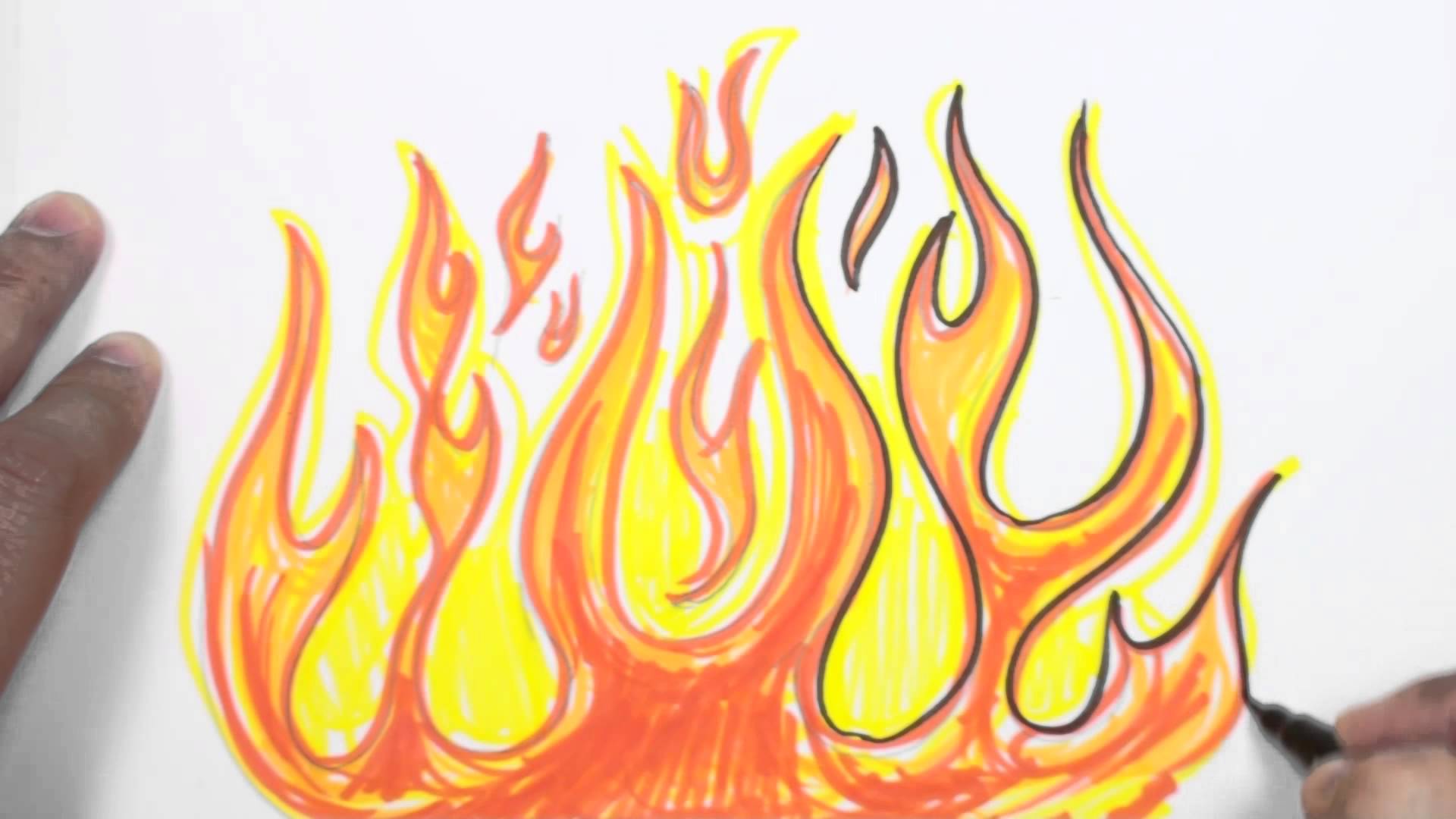 Fire Flames Drawing at GetDrawings | Free download