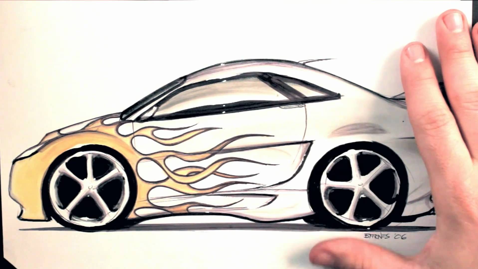 Flames On Cars Drawing at GetDrawings Free download