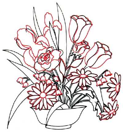Flower Arrangement Drawing at GetDrawings | Free download