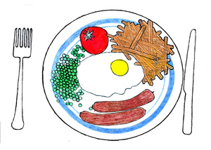 Food Plate Drawing at GetDrawings | Free download