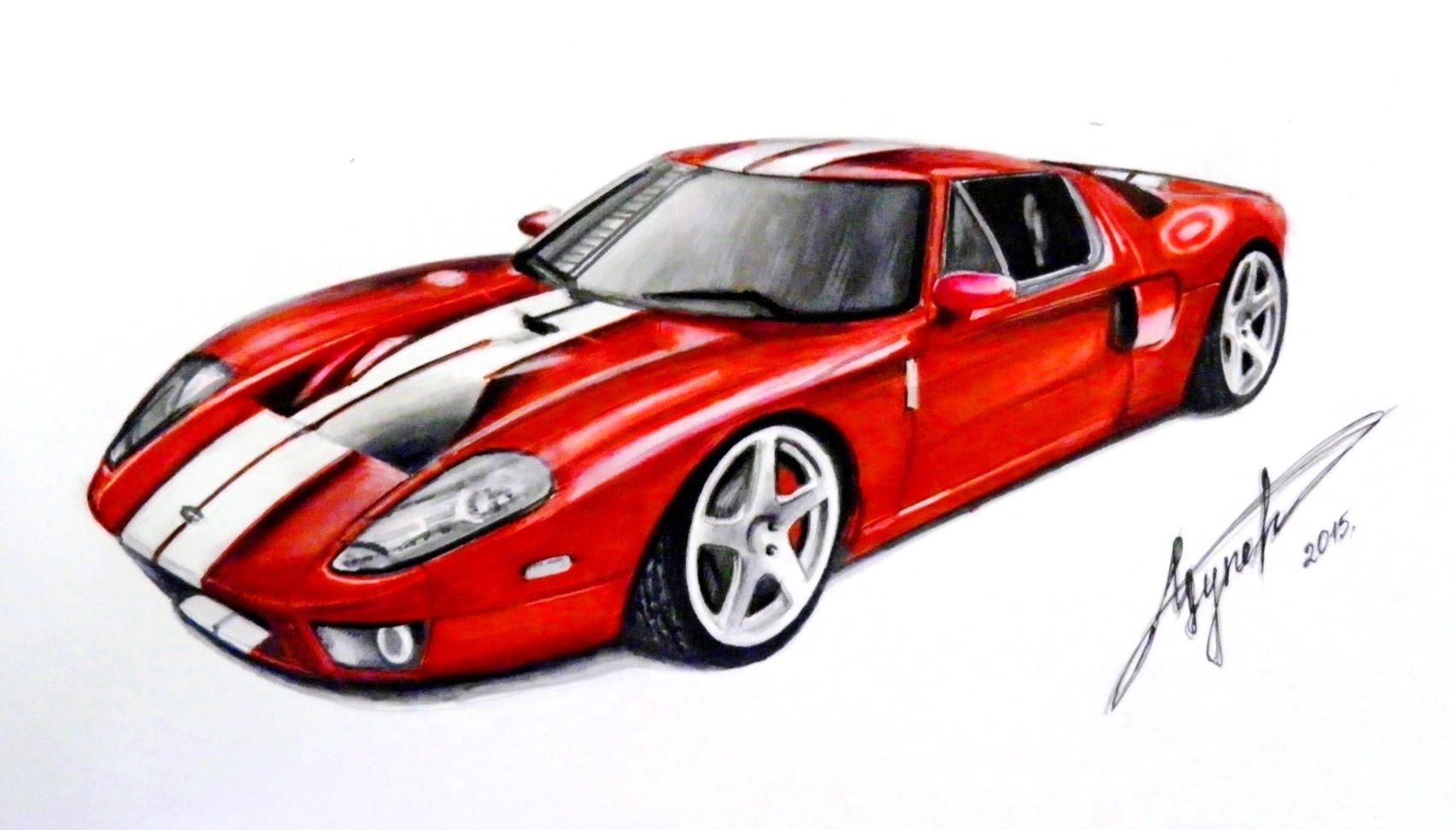 Ford gt 40 drawing