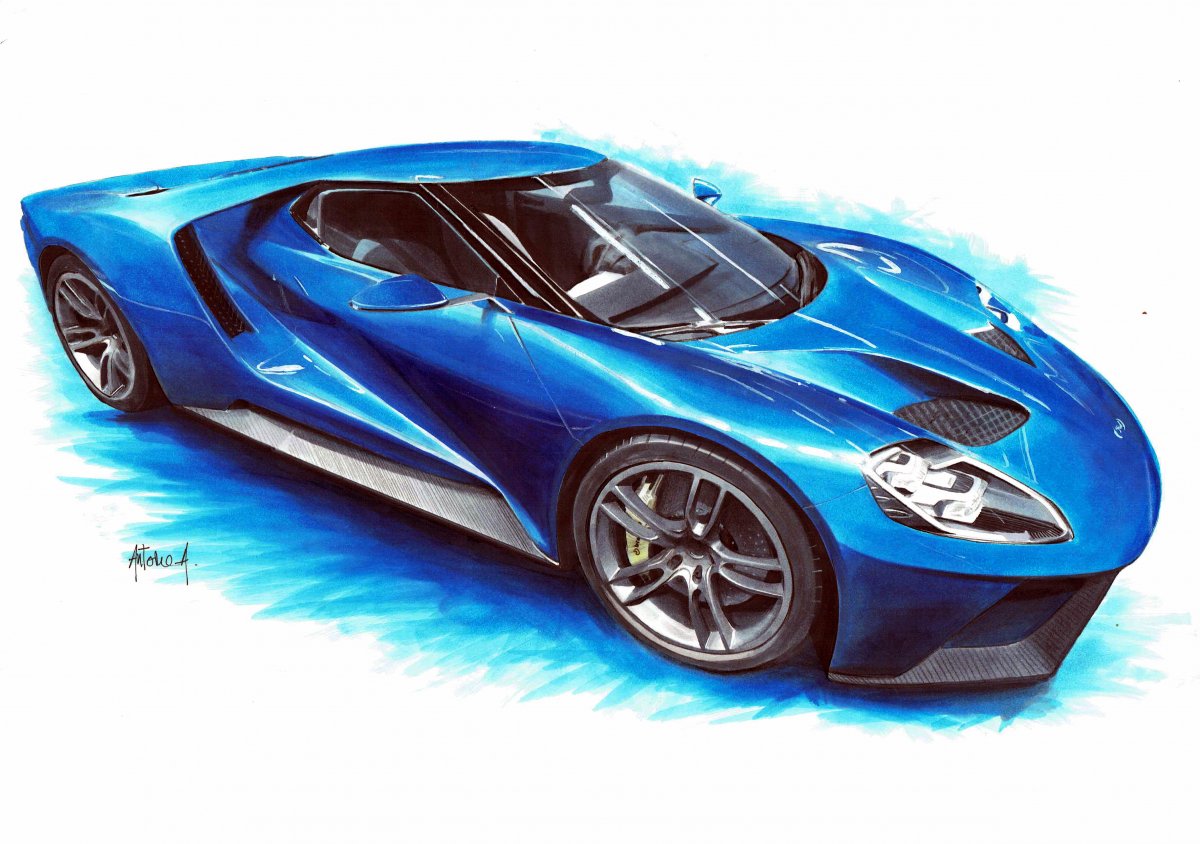 Ford Gt Drawing at GetDrawings Free download