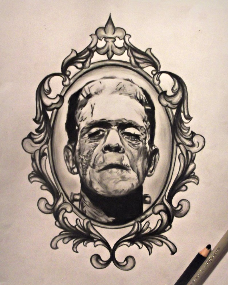 Frankenstein Face Drawing at GetDrawings Free download