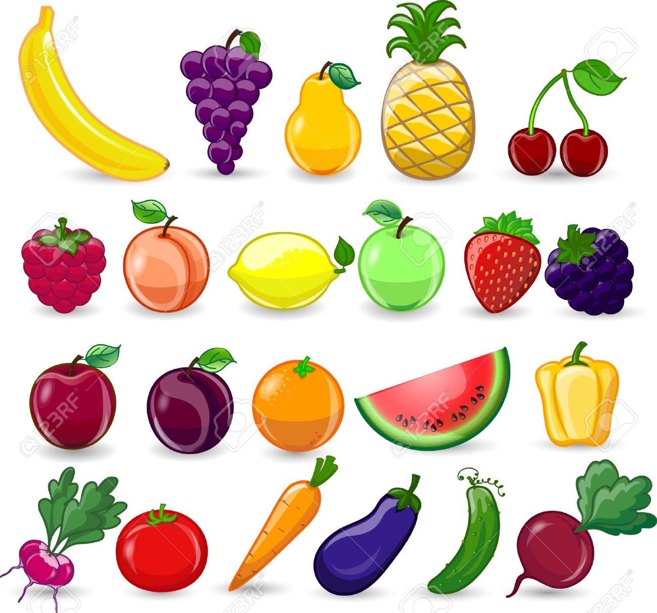 Fruit And Vegetable Drawing at GetDrawings | Free download