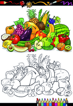 Fruit And Vegetables Drawing at GetDrawings | Free download