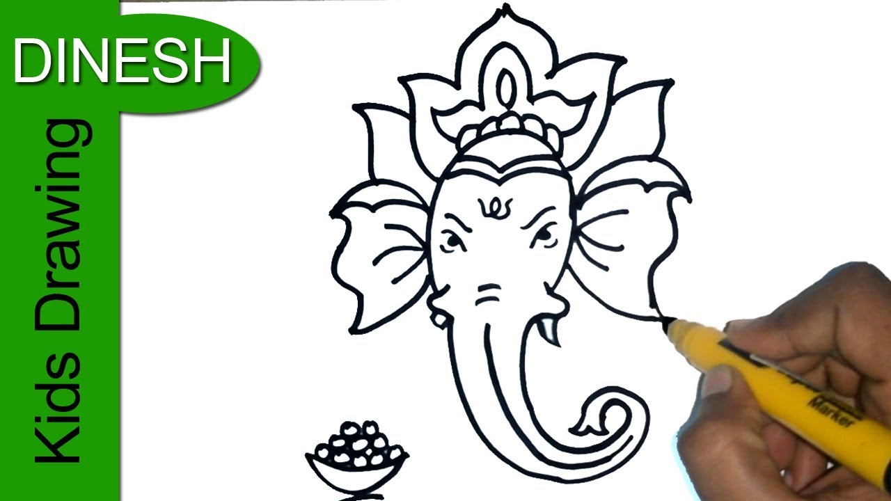 Ganesh Drawing Simple at GetDrawings | Free download