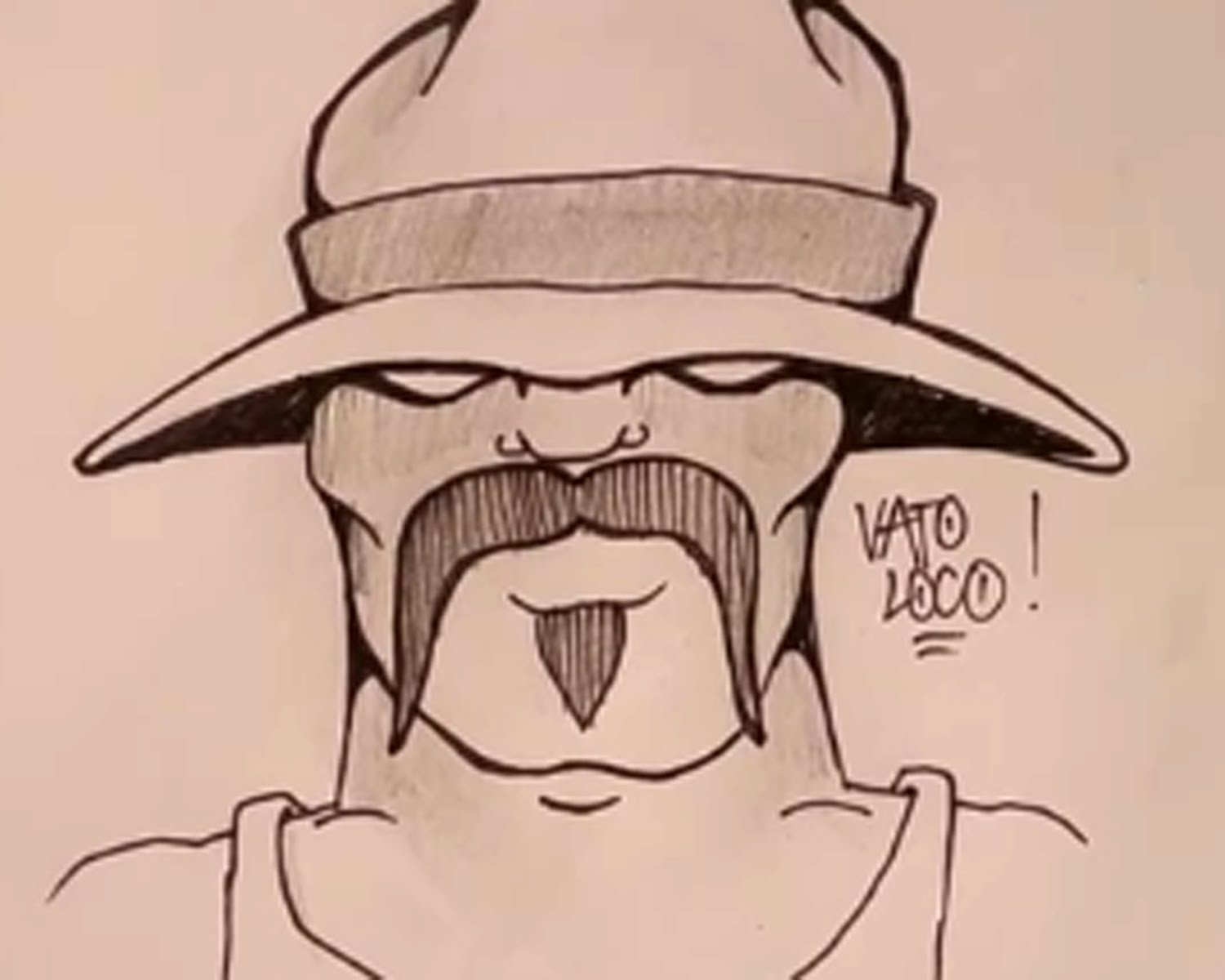 1500x1200 How To Draw A Graffiti Cholo Gangster Face.