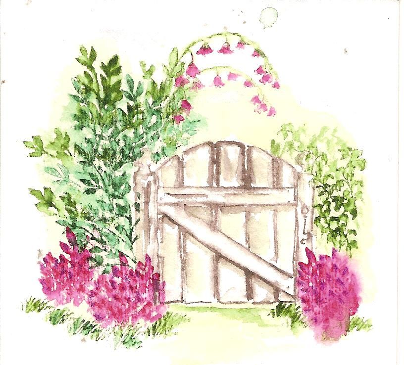 Garden Gate Drawing at GetDrawings | Free download