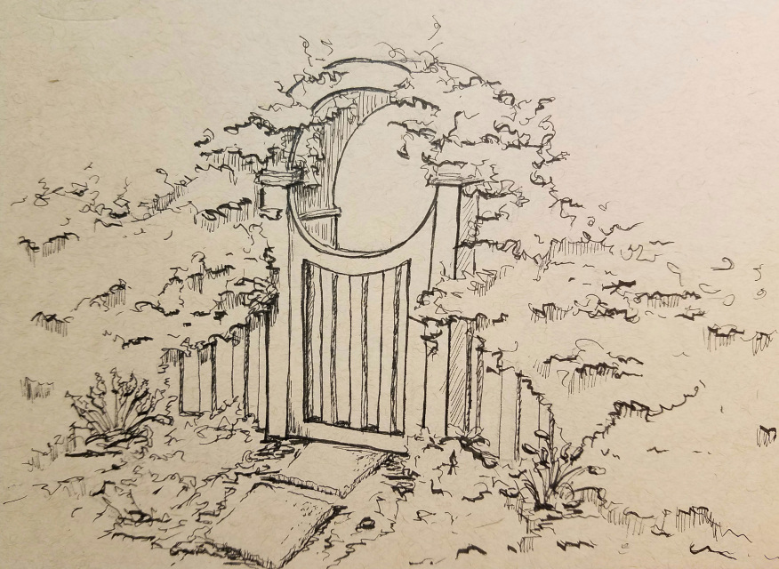 Garden Gate Drawing at GetDrawings | Free download