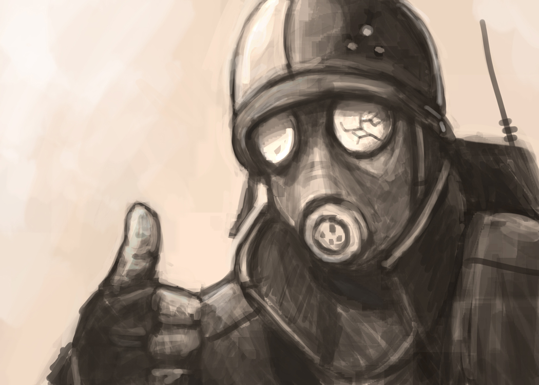 cool gas mask thing to draw