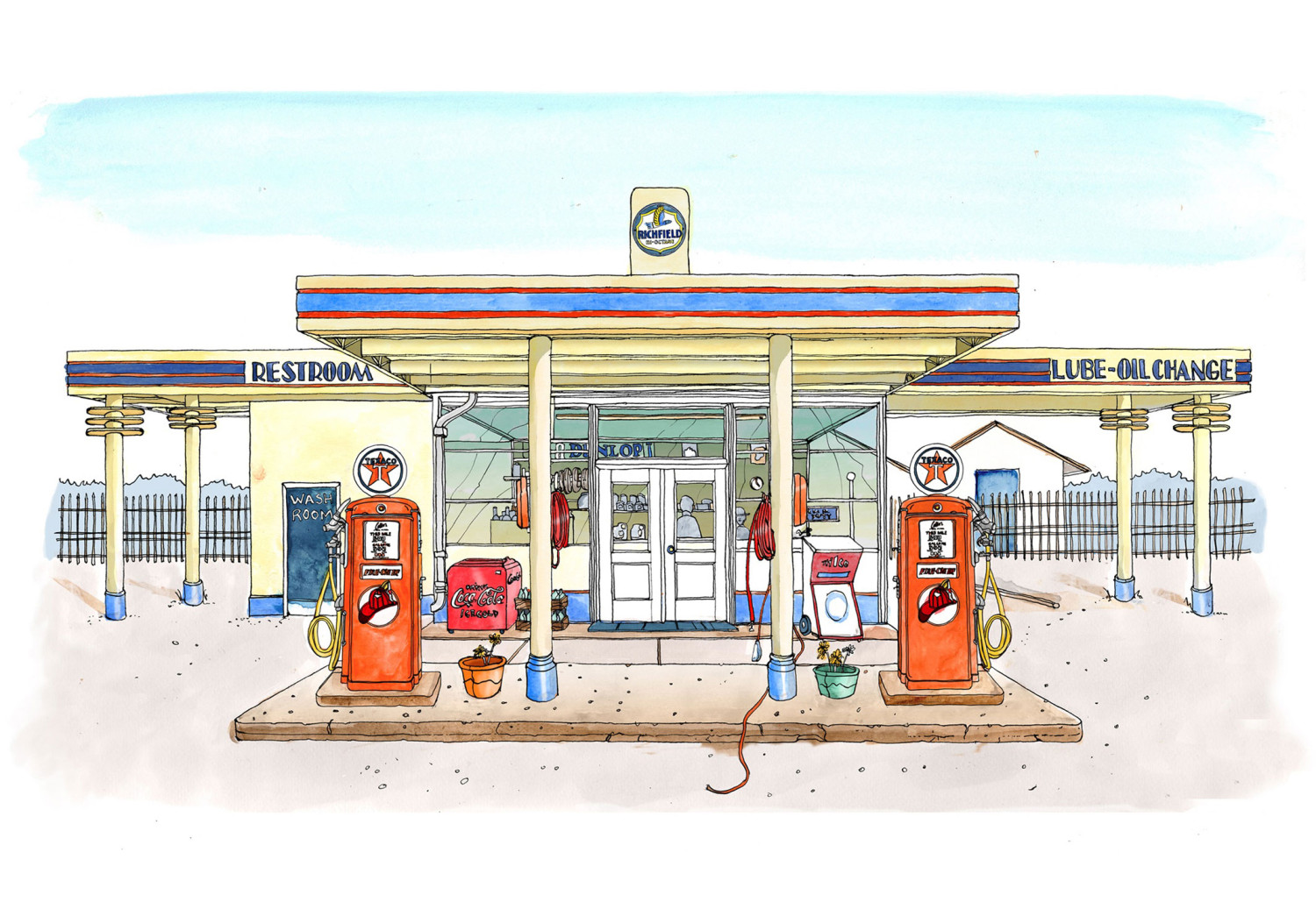Gas Station Drawing at GetDrawings | Free download