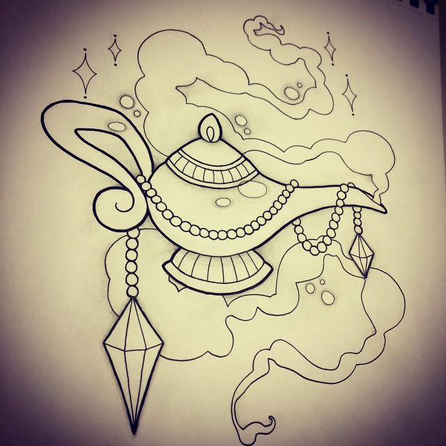 Genie Lamp Drawing at GetDrawings Free download
