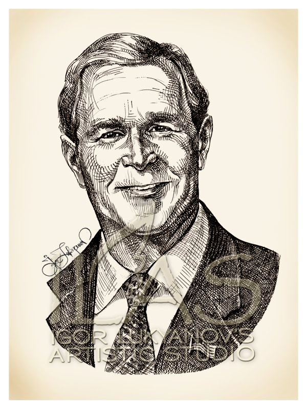 W Bush Drawing at GetDrawings Free download