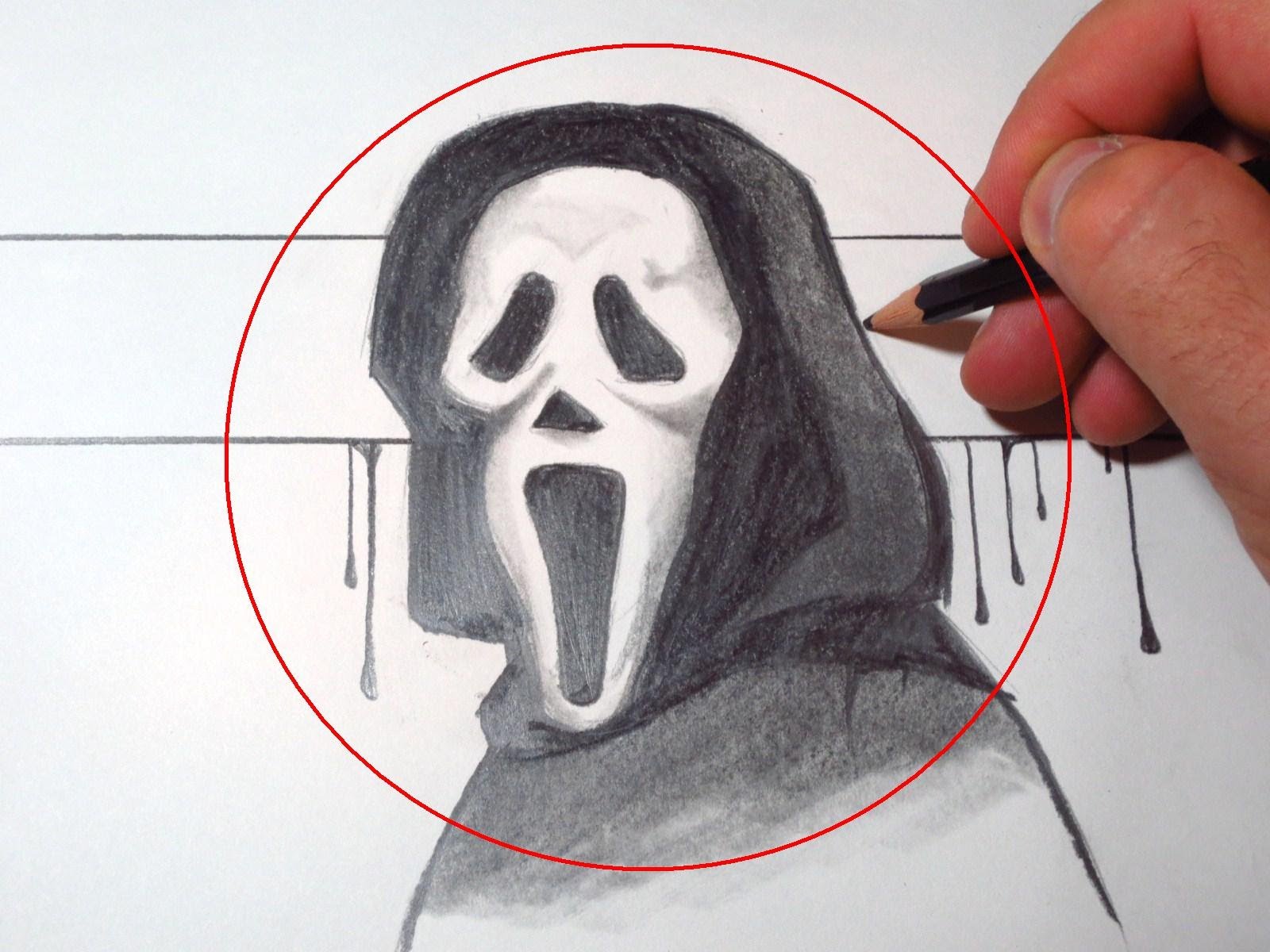 Ghost Face Drawing at GetDrawings | Free download