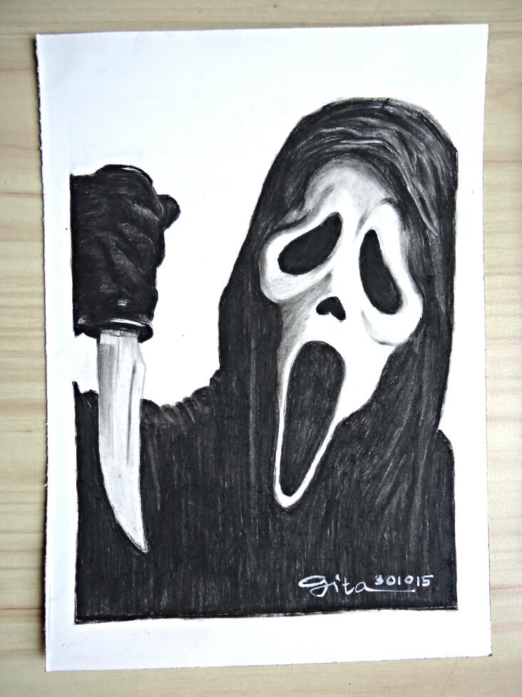 Ghost Face Drawing at GetDrawings | Free download