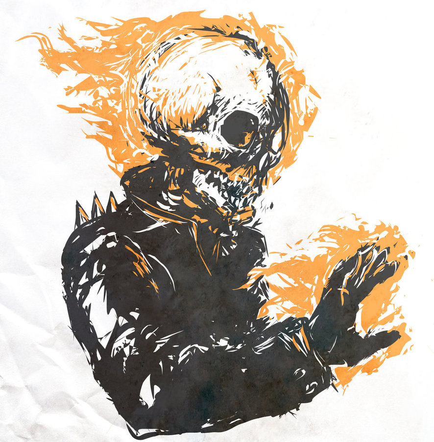 ghost rider drawing