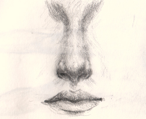 nose sketch girl