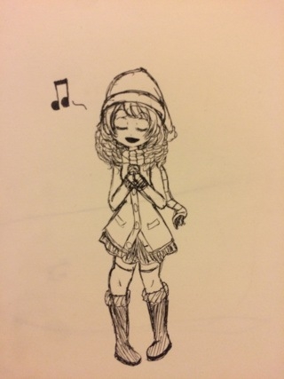 Girl Singing Drawing at GetDrawings | Free download