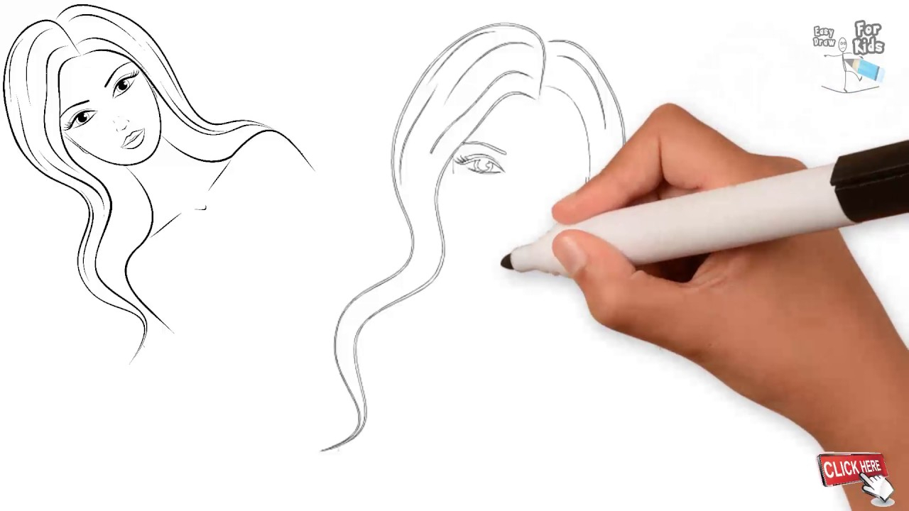 Girl Step By Step Drawing At GetDrawings | Free Download