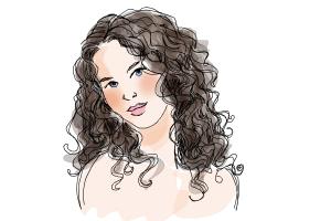 Girl With Curly Hair Drawing At Getdrawings Free Download
