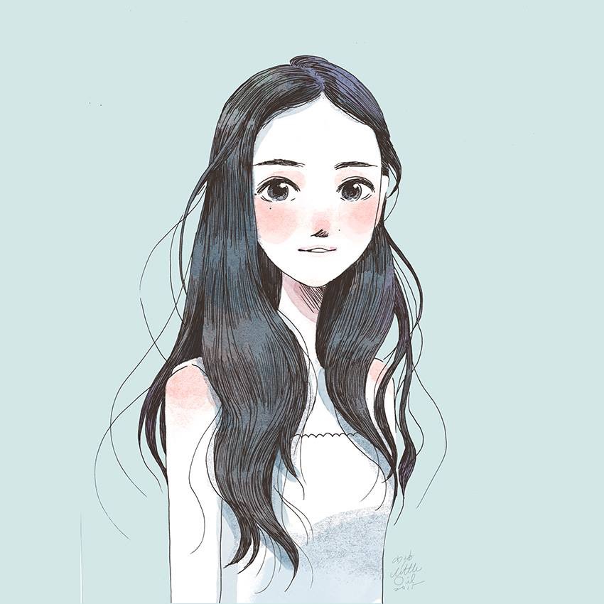 Girl With Long Hair Drawing At Getdrawings Com Free For