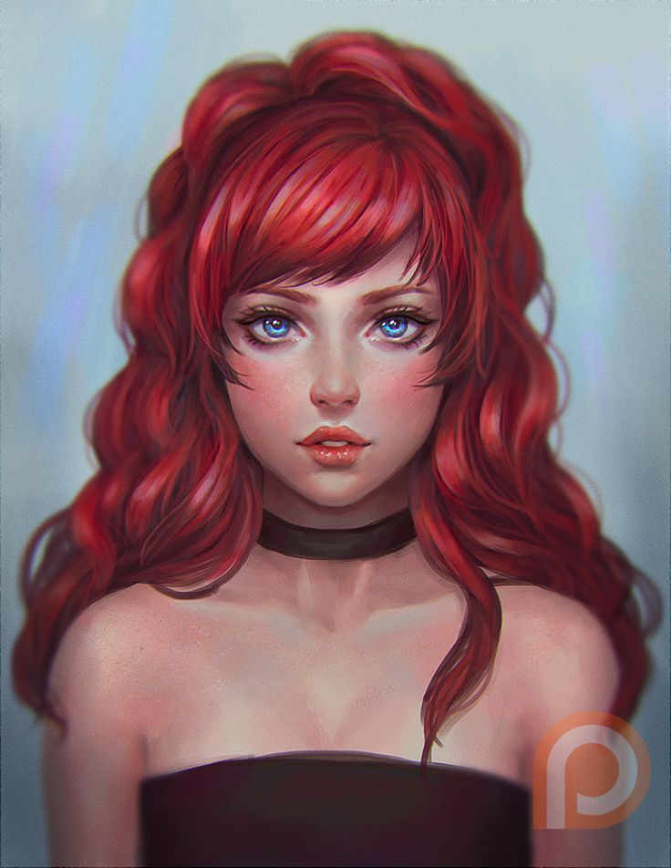 Girl With Red Hair Drawing At Getdrawings Com Free For