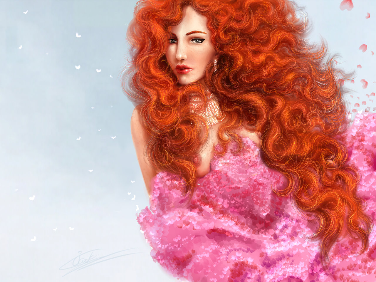 Girl With Red Hair Drawing At Getdrawings Free Download