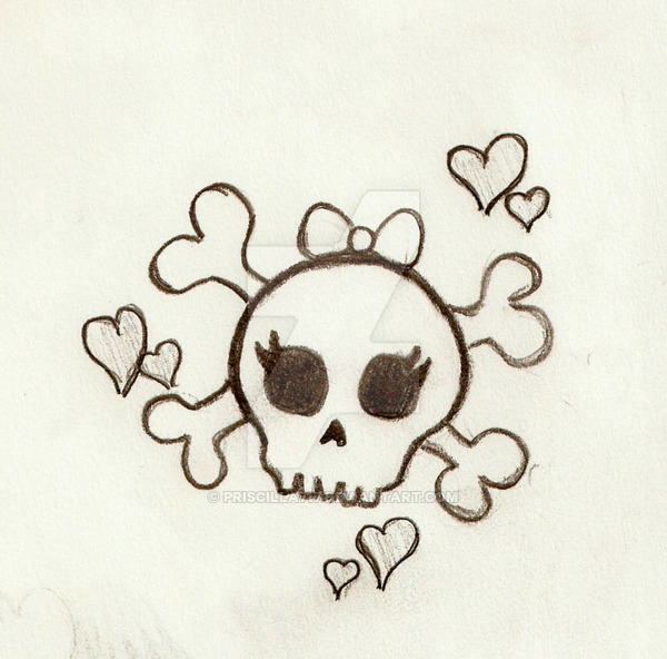 Girly Skull Drawing At Getdrawings Free Download 3457