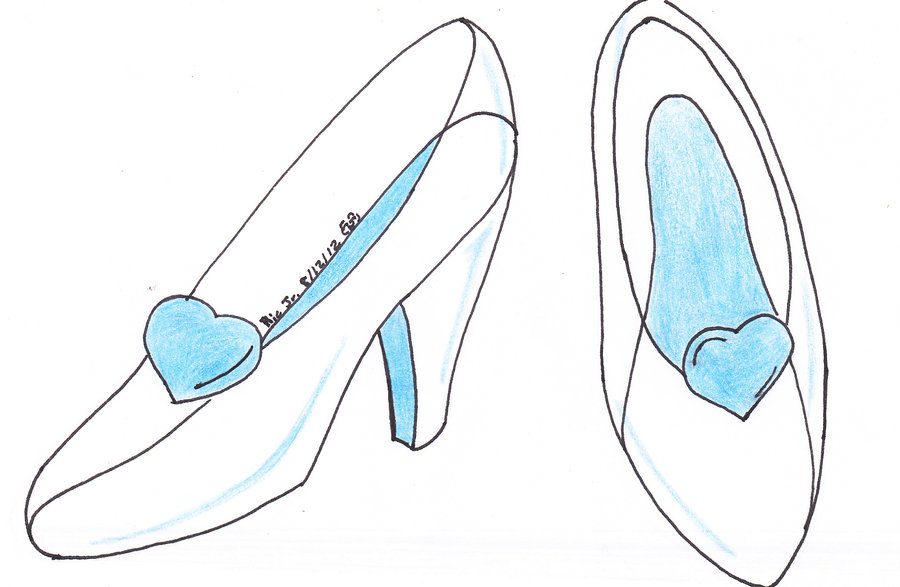 Glass Slipper Drawing at GetDrawings | Free download